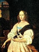 portratt av ung dam Frans van Mieris